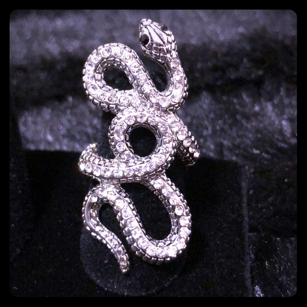 Rhinestone Snake Ring